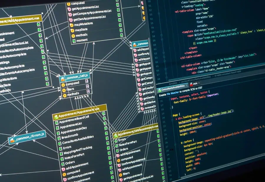 Screenshot of a complex demo process map.