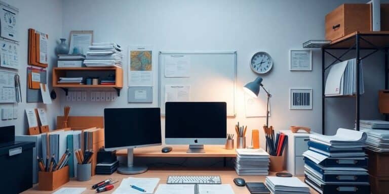 Organized workspace illustrating efficient work processes.